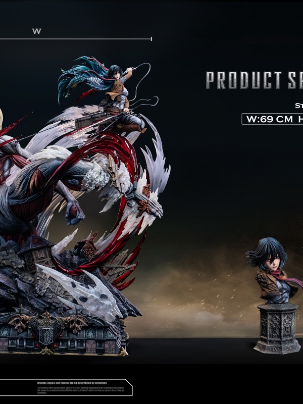 Hertz Studio Attack on Titan Mikasa Ackerman vs The Female Titan Hot Sexy 1/6 Statue